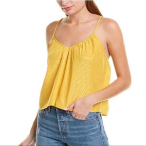NSR Nordstrom Lisa Satin Dot Blouse Tee Tank Top v6x